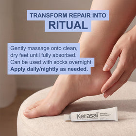 Kerasal Intensive Foot Repair Skin Healing Ointment application on feet