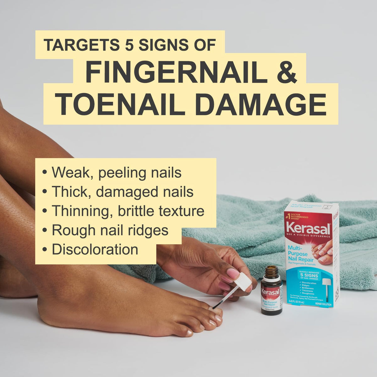 Kerasal Multi-Purpose Nail Repair application on nails