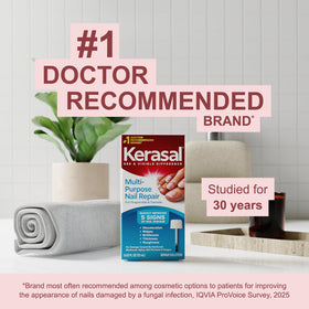 Kerasal Multi-Purpose Nail Repair in a bathroom setting