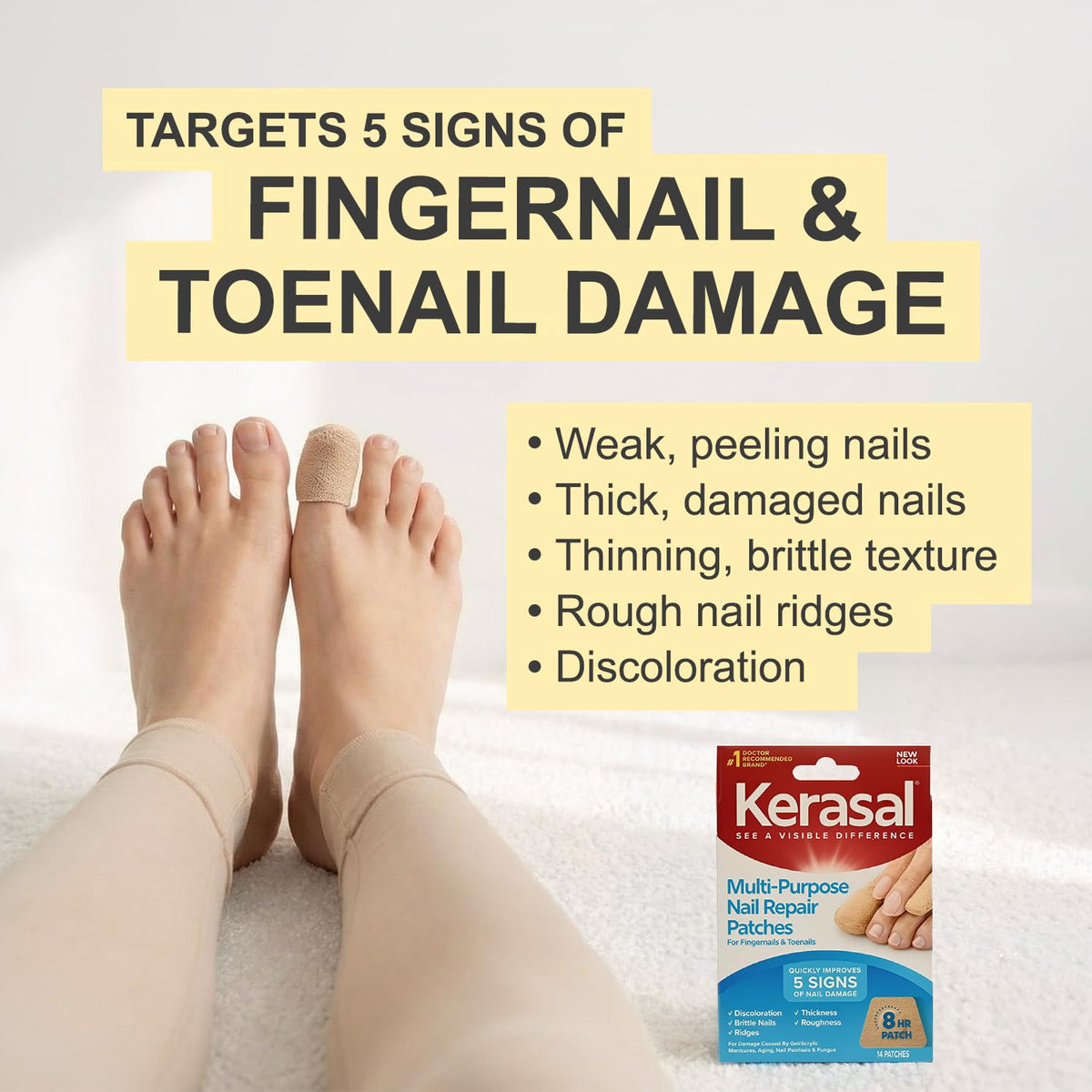 Kerasal Multi-Purpose Nail Repair Patches close-up showing texture