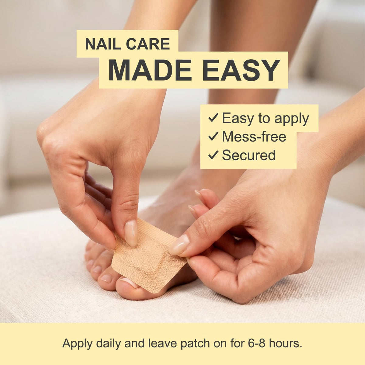 Kerasal Multi-Purpose Nail Repair Patches on a toenail