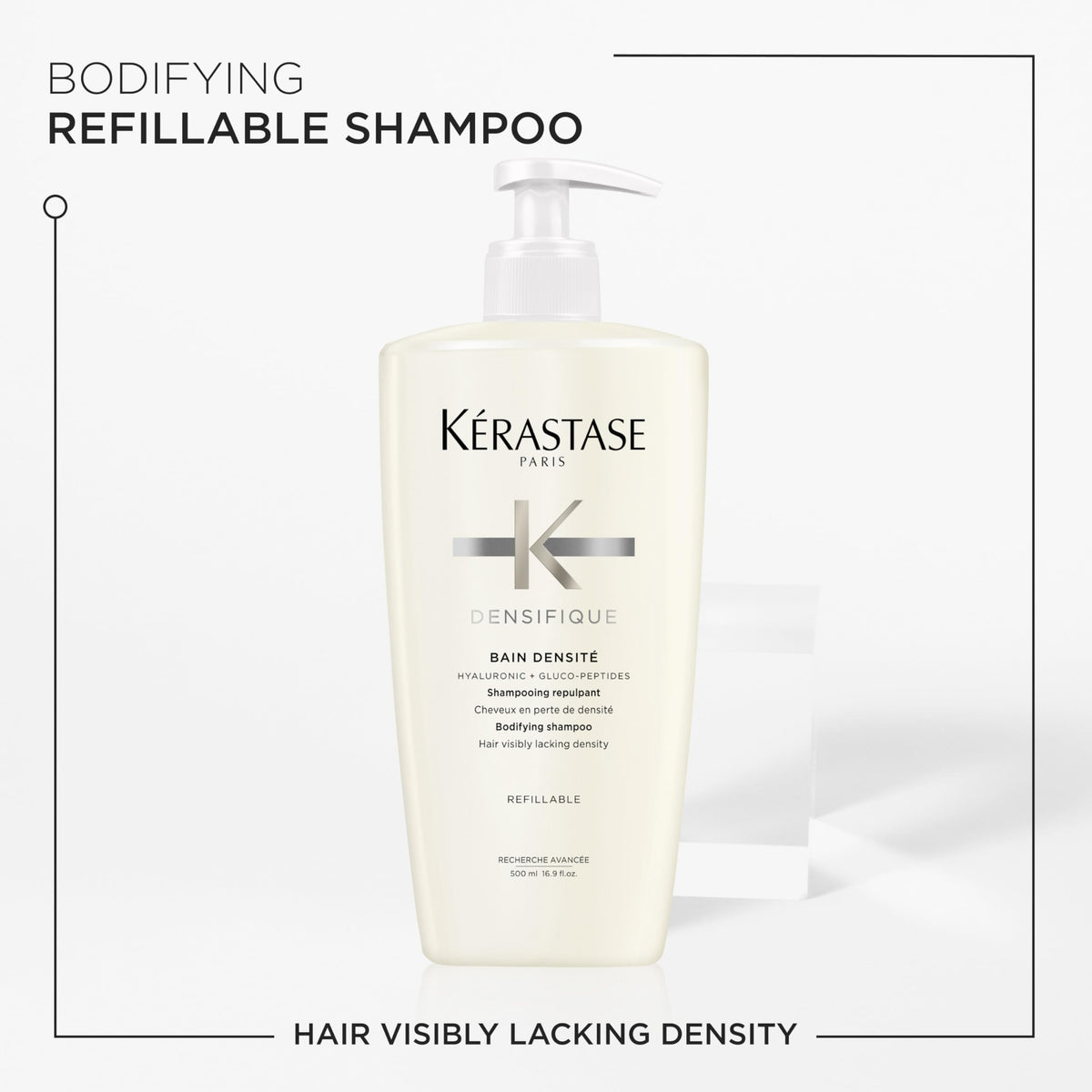 KÉRASTASE Densifique Shampoo showing texture on hand