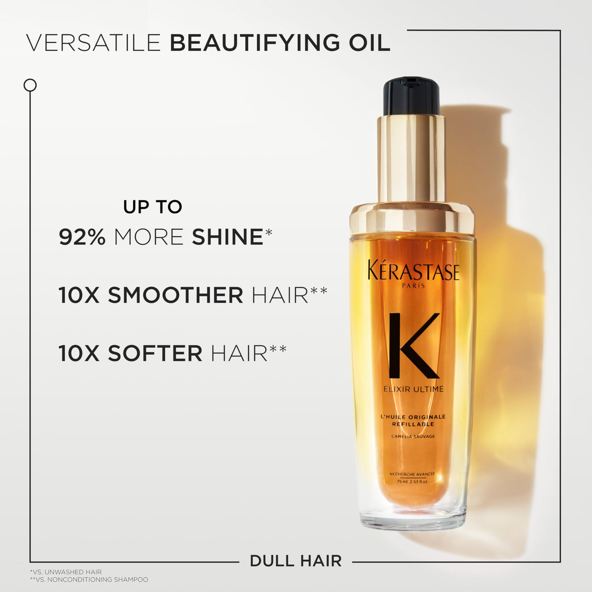 KÉRASTASE Elixir Ultime Hair Oil bottle with cap