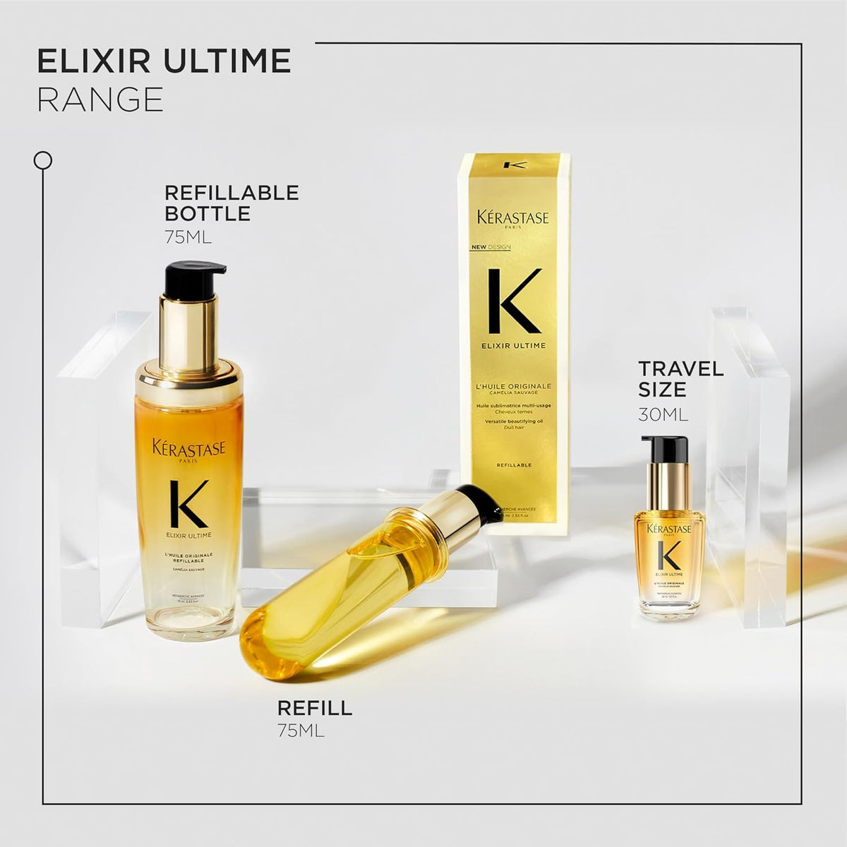 KÉRASTASE Elixir Ultime Hair Oil travel size comparison