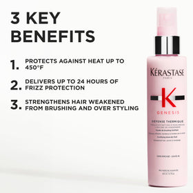 KÉRASTASE Genesis Thermique Blow Dry Primer application on hair