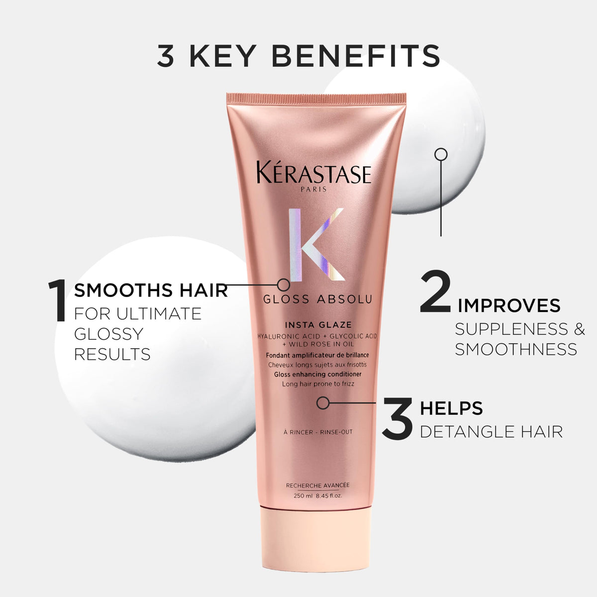 KÉRASTASE Gloss Absolu Conditioner application on hair