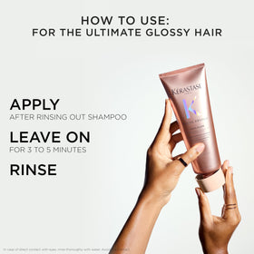 KÉRASTASE Gloss Absolu Conditioner on bathroom shelf