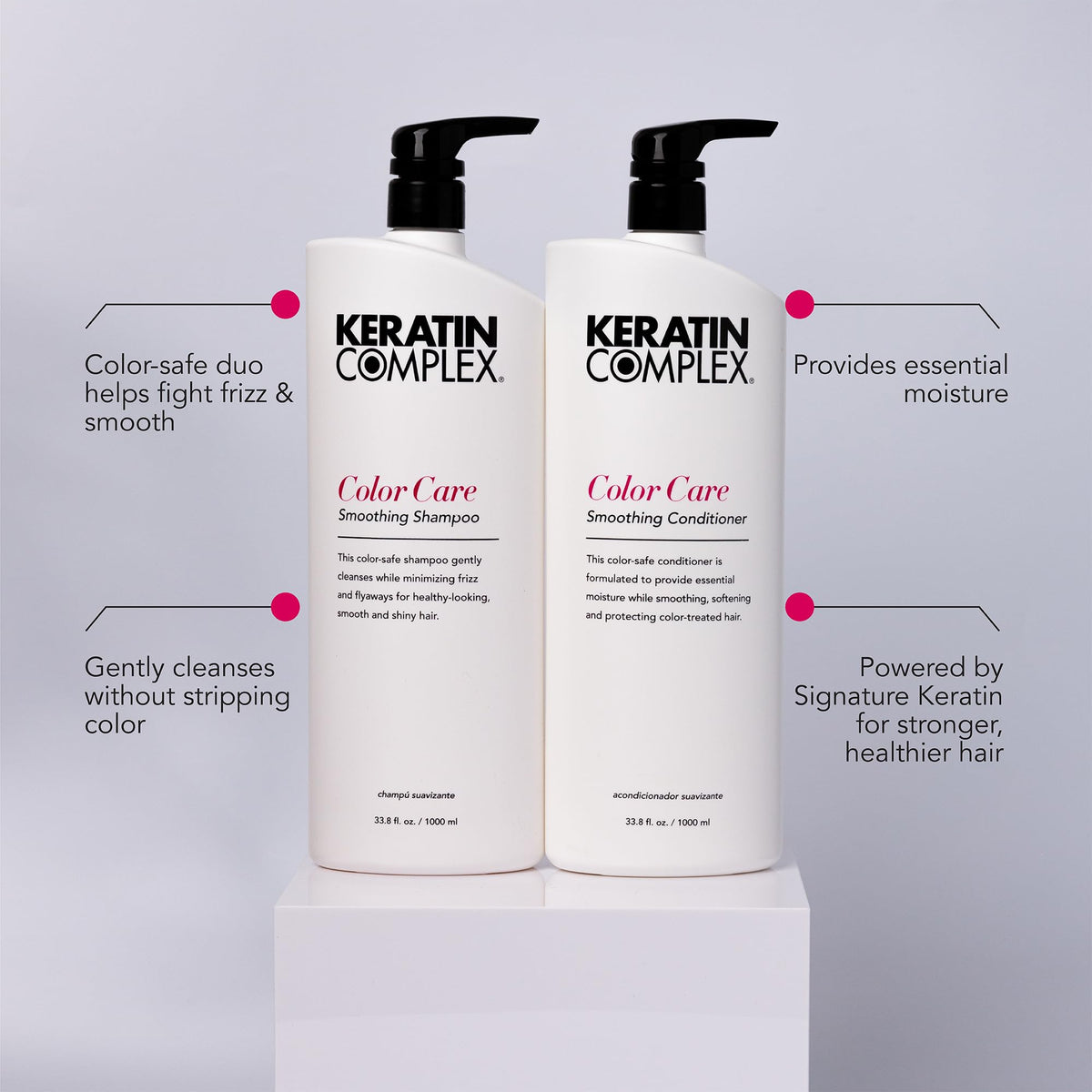 Keratin Complex Color Care Shampoo bottle with pump