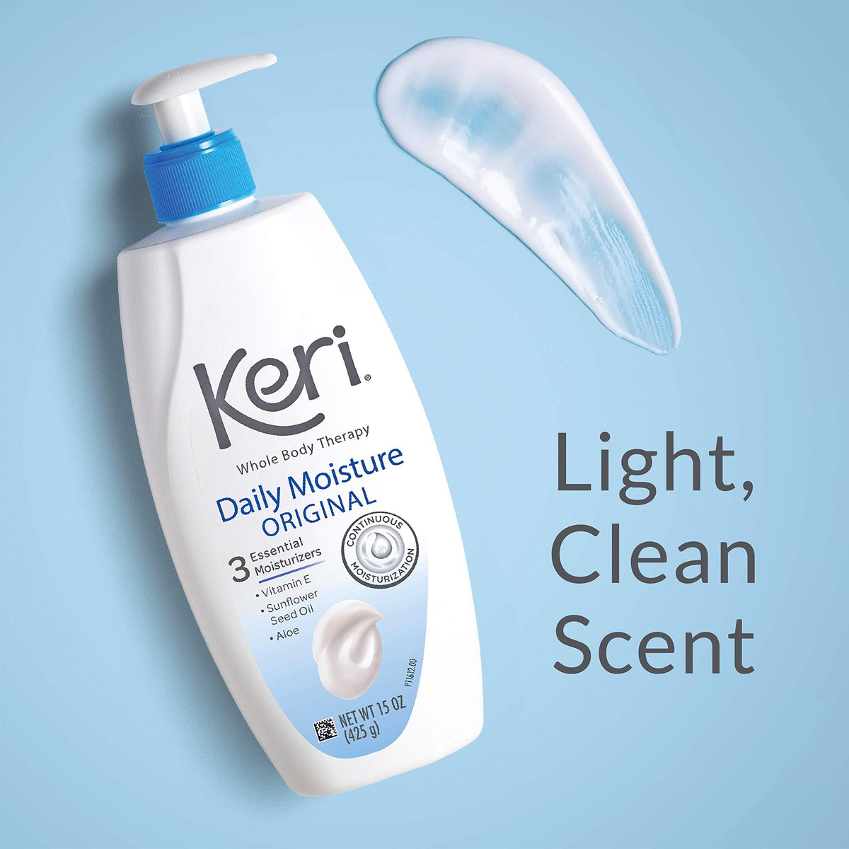 Keri Whole Body Therapy lotion packaging side view