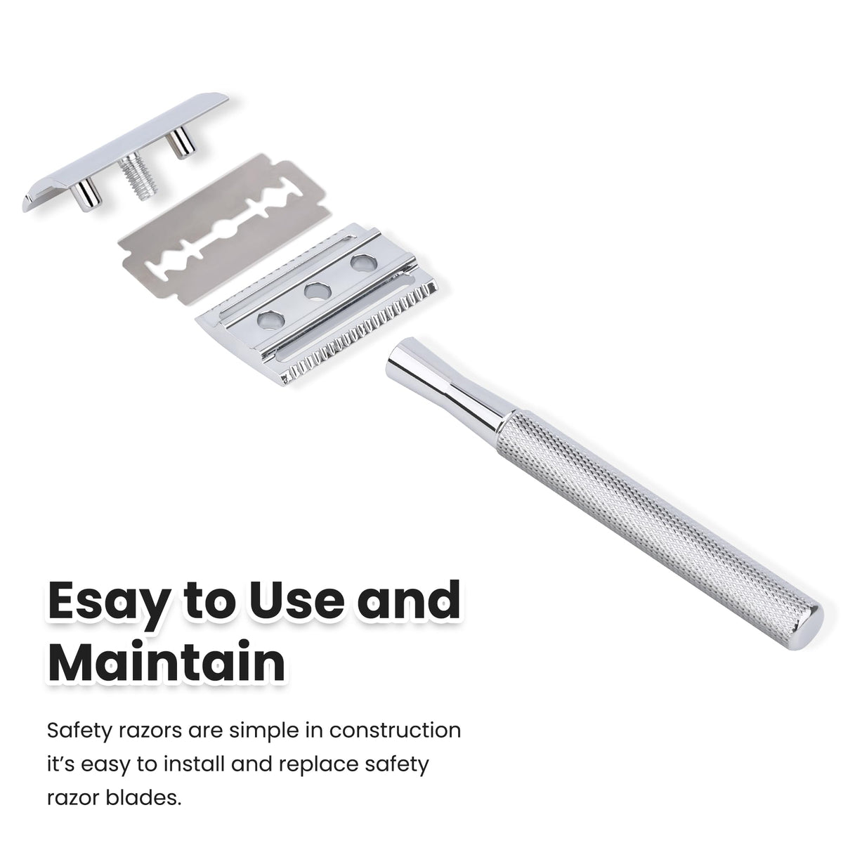 Keropy razor with blade angle highlighted