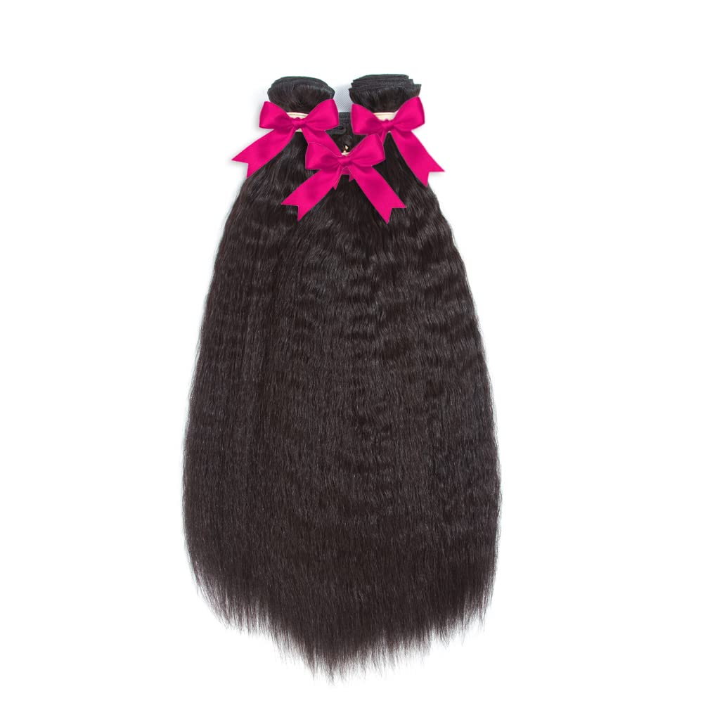 Kerriana Kinky Straight Bundles 28 inch side view