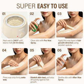 KeShi Waxing Kit easy-to-follow guide for users