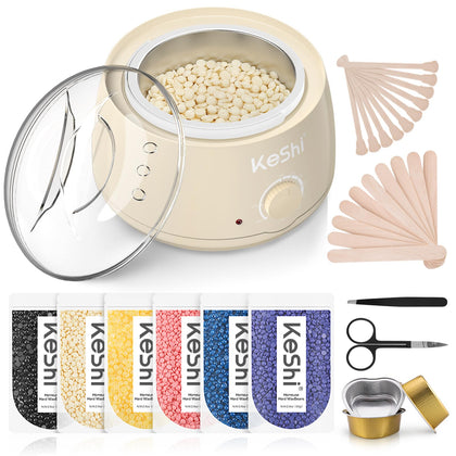KeShi Waxing Kit with wax warmer and accessories