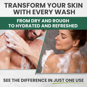 KESMEDIK Tea Tree Body Wash in a bathroom setting