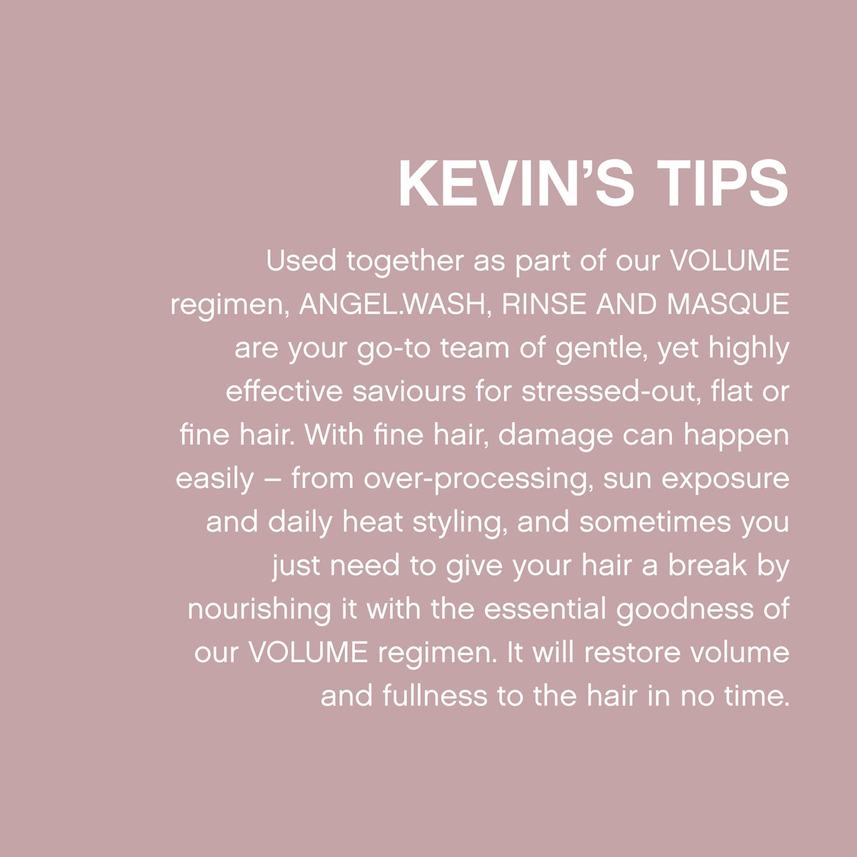 KEVIN.MURPHY ANGEL.RINSE Conditioner ingredients list