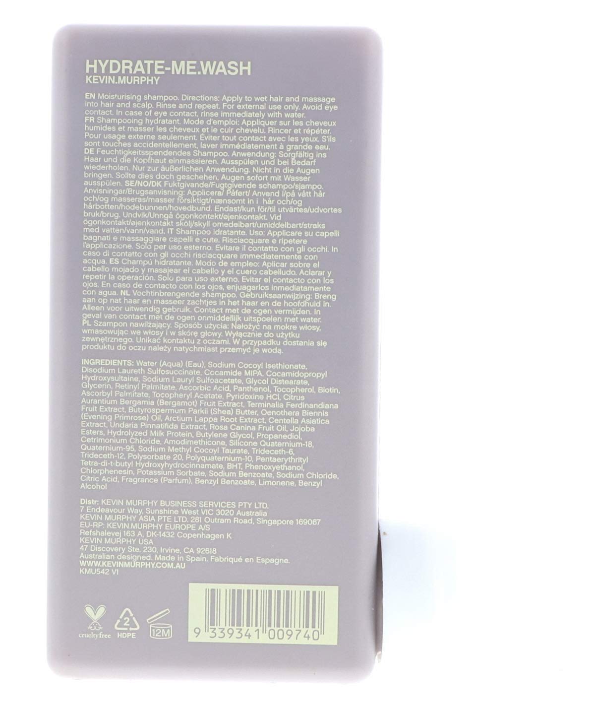 KEVIN.MURPHY Hydrate Me Wash Shampoo texture on hand