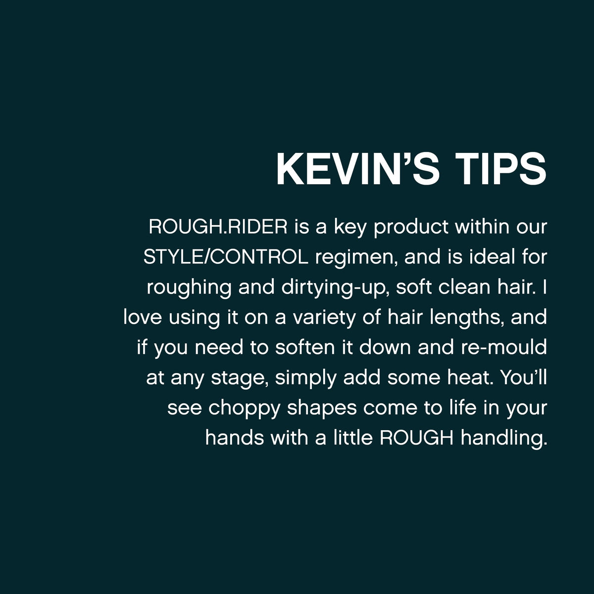 KEVIN.MURPHY ROUGH.RIDER Clay on styling table