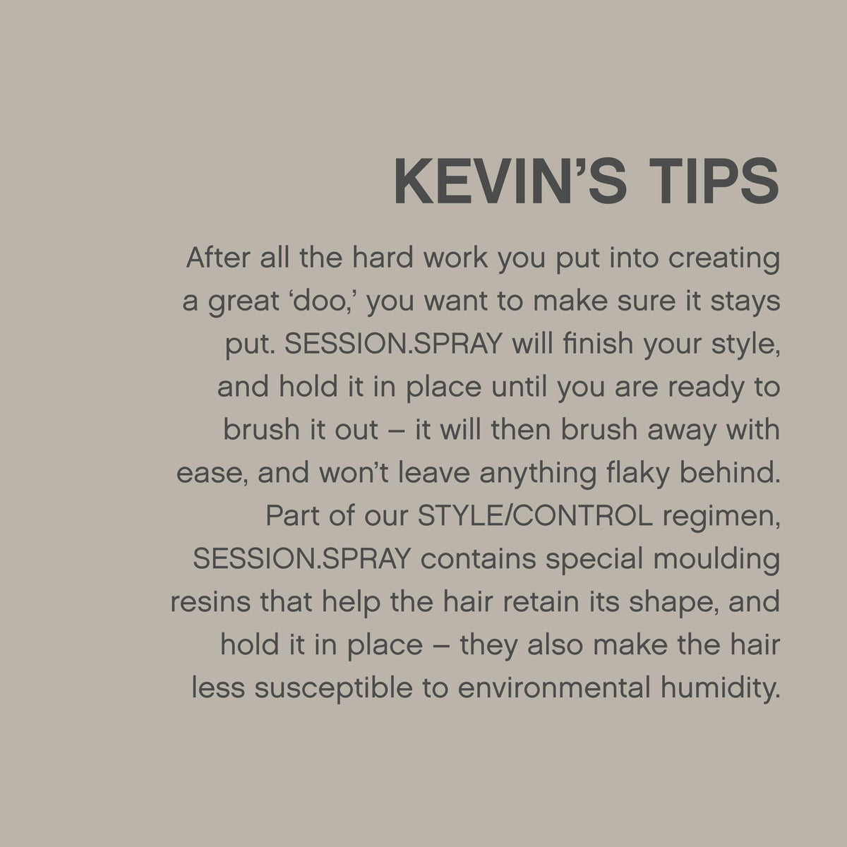 KEVIN.MURPHY SESSION.SPRAY packaging details