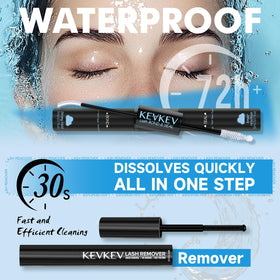 KevKev Lash Cluster Glue Remover Kit with lashes applied