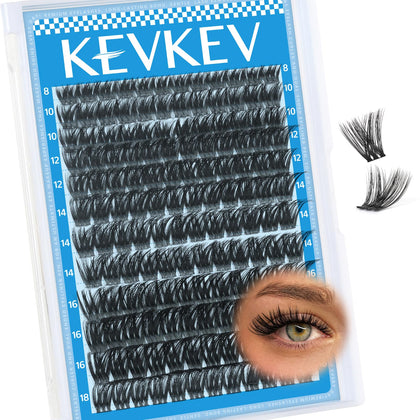 KevKev Lash Clusters 144 Pcs front view with various lash lengths