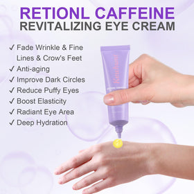 Kewhunt Caffeine Retinol Eye Cream application on skin