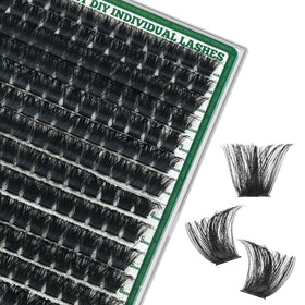 KEYYOU 200D Lash Clusters box front view with 182 pieces