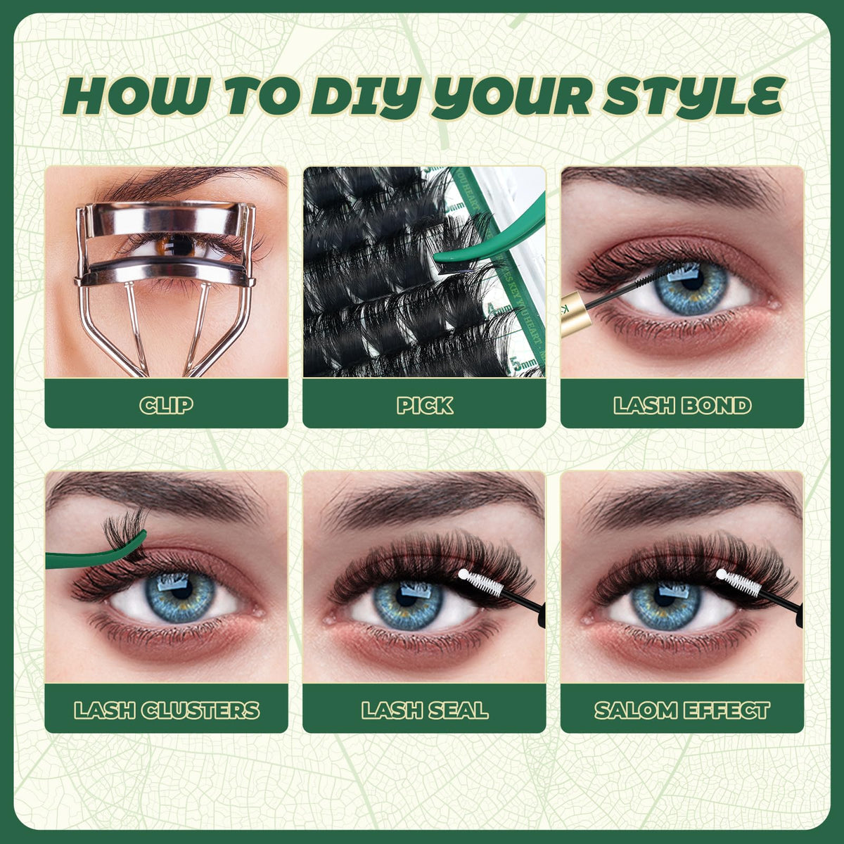 KEYYOU 200D Lash Clusters lifestyle scene with makeup tools