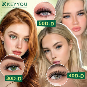 KEYYOU 30D Lash Extension Kit with mixed length lashes