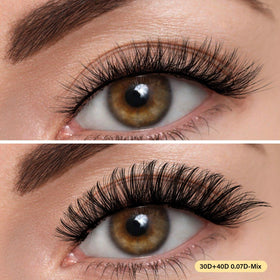 KEYYOU 30D40D Lash Clusters individual lashes in use