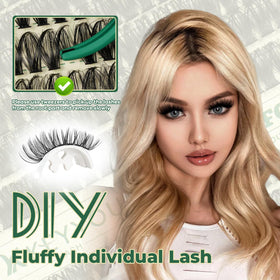 KEYYOU 60D Lash Clusters D Curl detailed view