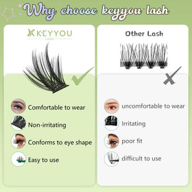 KEYYOU Angel A03 Lash Clusters lifestyle scene with application