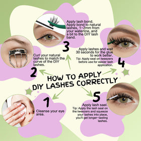 KEYYOU Angel A03 Lash Clusters on model's eyes showcasing natural look