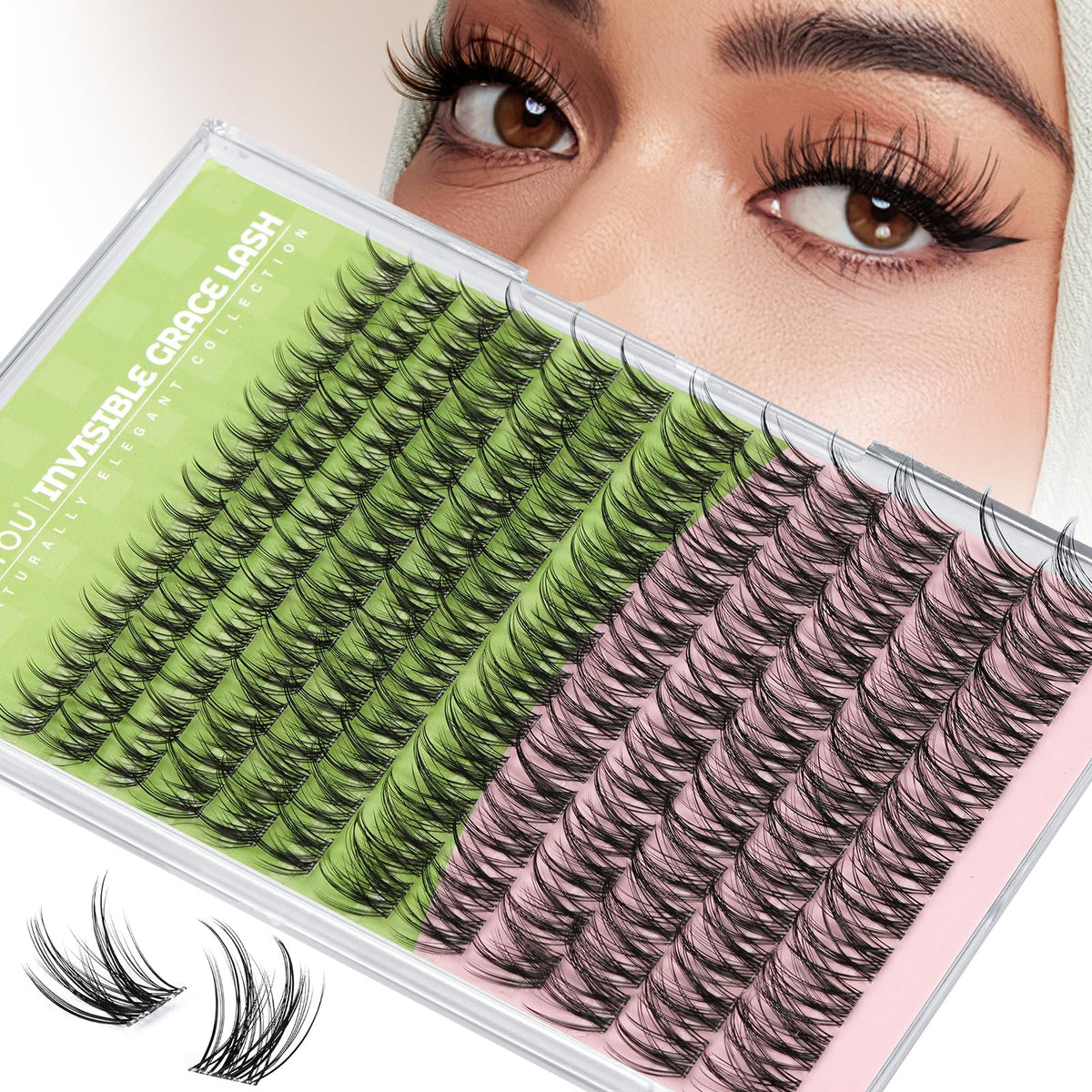 KEYYOU Angel Lash Clusters C Curl 8-16 Mix front view