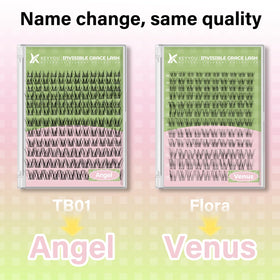 KEYYOU Angel Lash Clusters Kit with accessories laid out