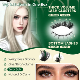 KEYYOU bottom lashes in Manga style displayed on a white background