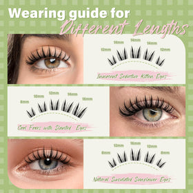 KEYYOU Bunny Lash Clusters C Curl lifestyle scene with makeup