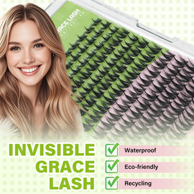 KEYYOU Chispa Lash Clusters C Curl close-up of individual lash clusters