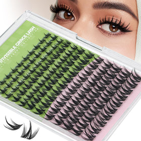 KEYYOU Chispa Lash Clusters C Curl front view with packaging