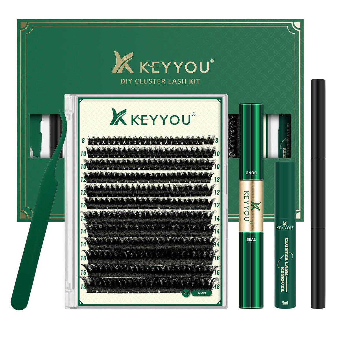 KEYYOU DIY Lash Extension Kit 144pcs front view