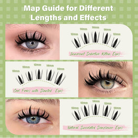 KEYYOU Fairy Lash Clusters in use on model