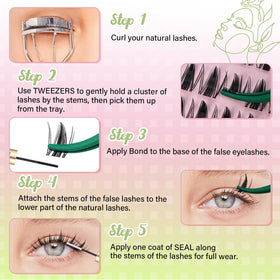 KEYYOU Fairy Lash Clusters with lash glue