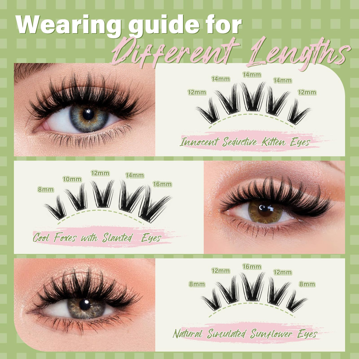 KEYYOU Fairy Wink Lash Clusters application with tweezers