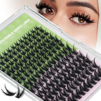 KEYYOU Fairy Wink Lash Clusters D Curl 144Pcs front view