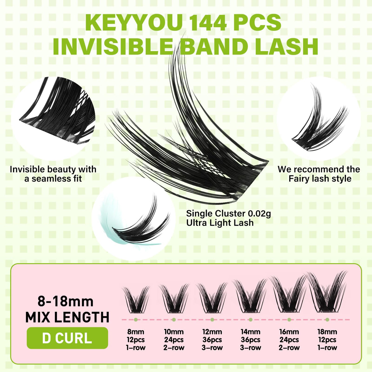 KEYYOU Fairy Wink Lash Clusters packaging