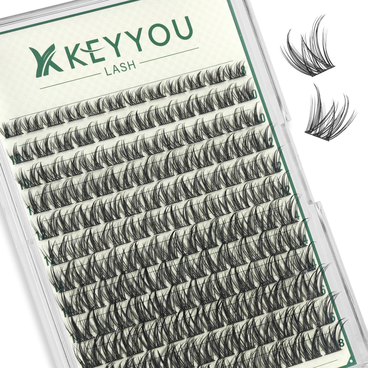 KEYYOU KY03 Natural Lash Clusters front view in packaging