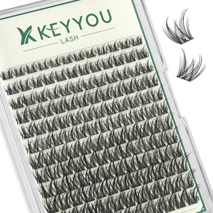 KEYYOU KY03 Natural Lash Clusters front view in packaging