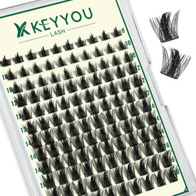 KEYYOU KY09 Natural Lash Clusters kit front view with 120 pcs