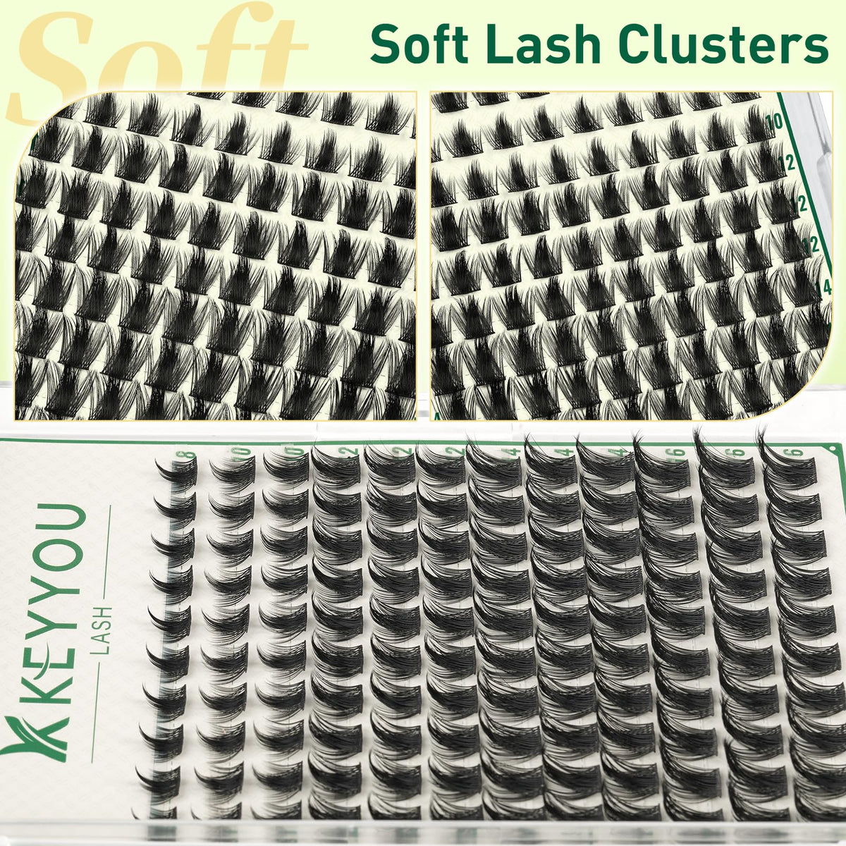 KEYYOU KY09 tweezers for applying lash clusters