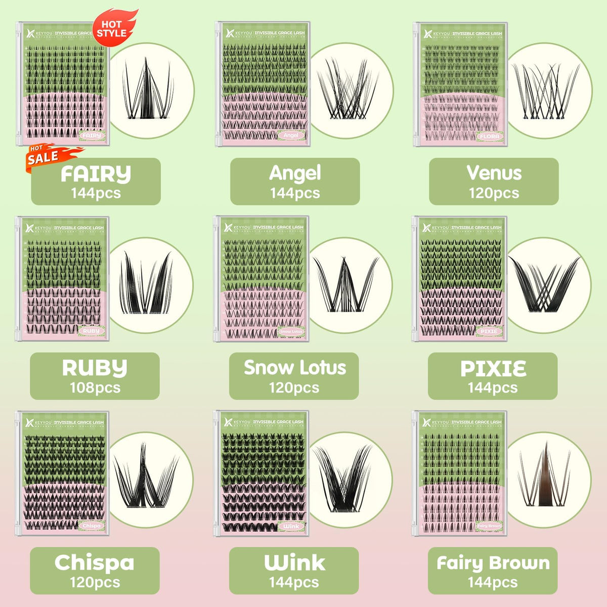 KEYYOU lash application brush included in the kit