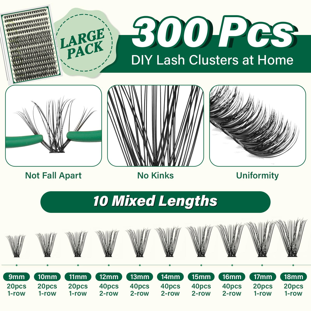 KEYYOU lash applicator and remover tools included in kit